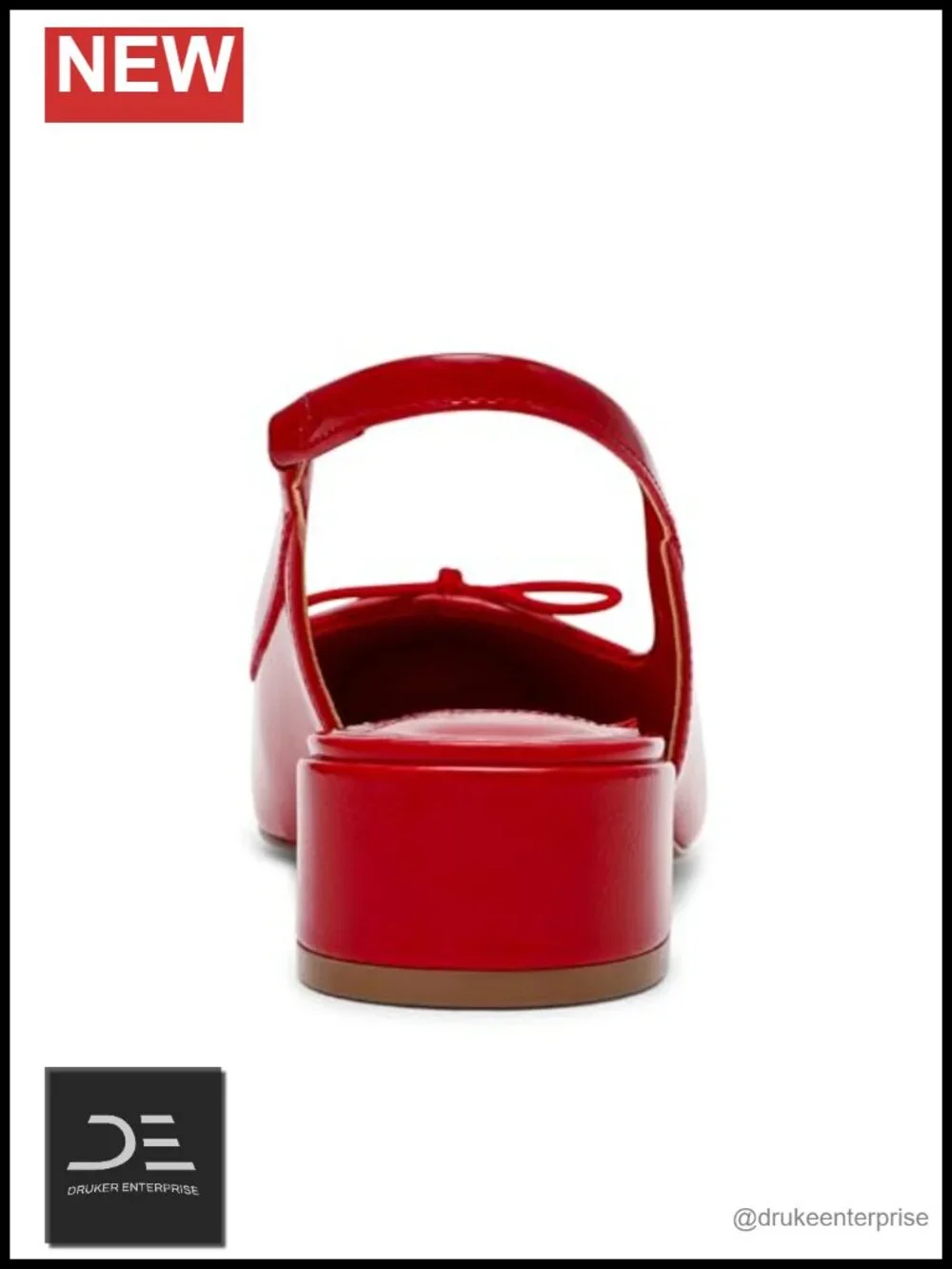 Steve Madden Loved Pumps Block Heel Square Toe Slingback PU Heels